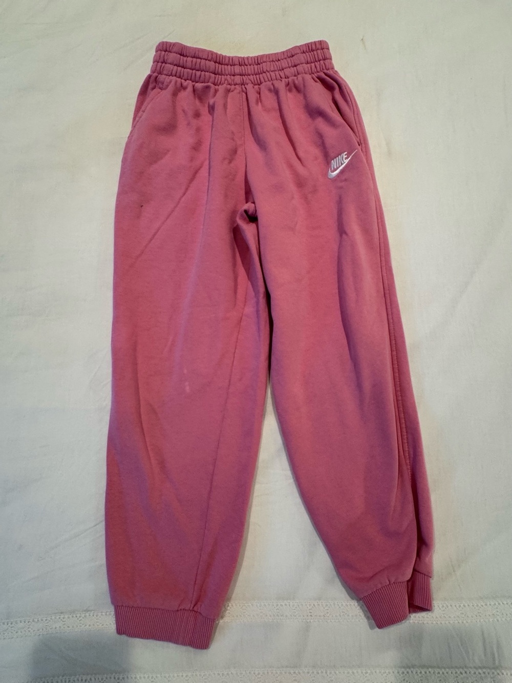 Nike Kids Pink Fleece Joggers and sweatshirt set with Embroidered Swoosh - Picture 5 of 9